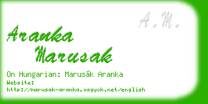 aranka marusak business card